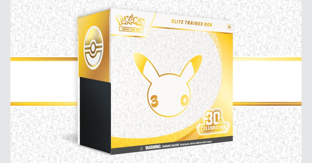30th Celebration Elite Trainer Box: 9 Packs, MSRP, Promo